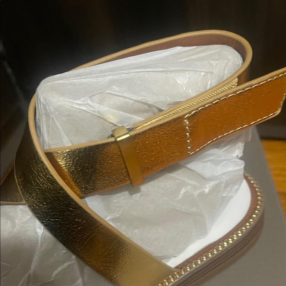 Franco Sarto Gold Glide Sandals - Picture 6 of 6